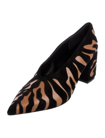 Ulla Johnson Suede Animal Print Pumps