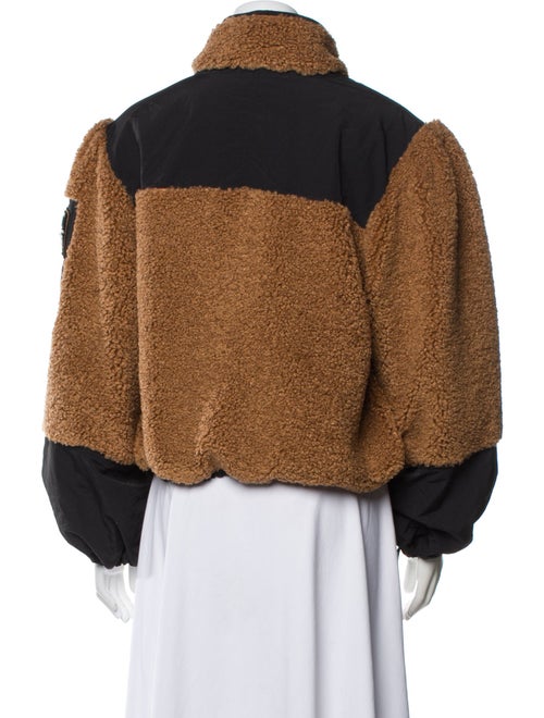 Ulla Johnson Colorblock Pattern Faux Fur Jacket