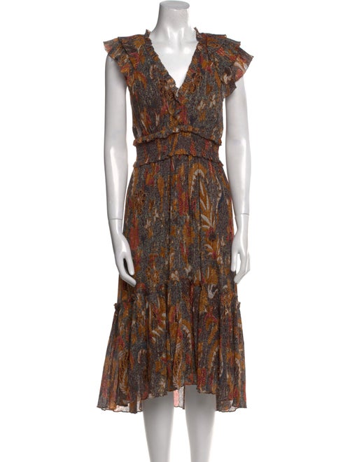 Ulla Johnson Printed Midi Length Dress