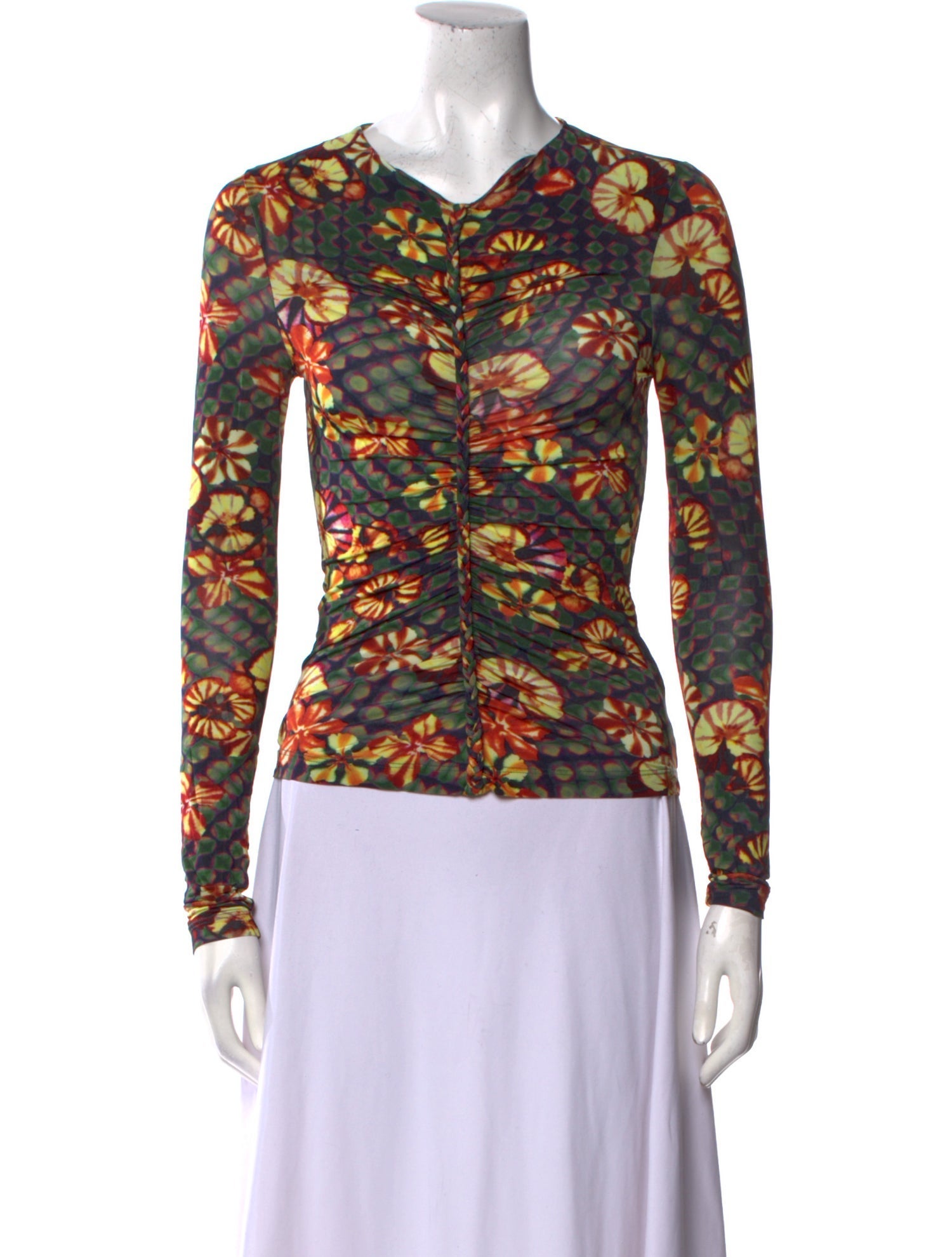 Ulla Johnson Floral Print Cowl Neck Top