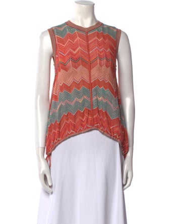 Ulla Johnson Printed Crew Neck Top