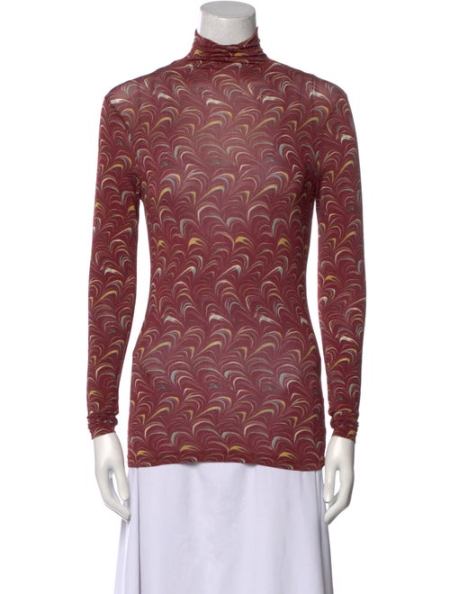 Ulla Johnson Printed Turtleneck Top