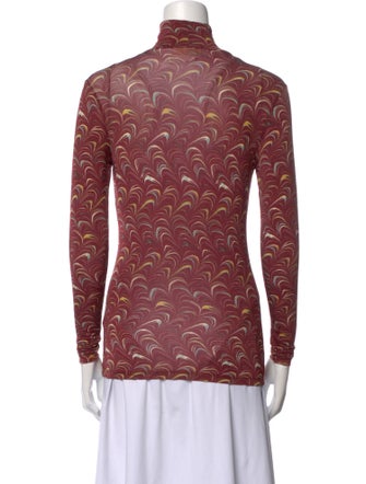 Ulla Johnson Printed Turtleneck Top
