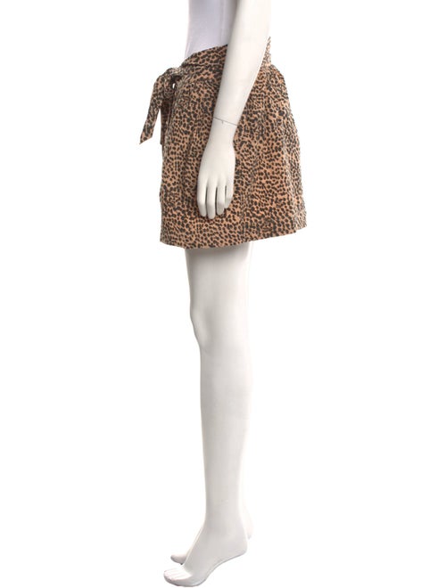Ulla Johnson Animal Print Mini Shorts