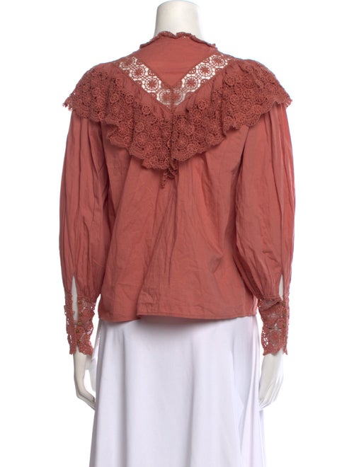 Ulla Johnson Mock Neck Long Sleeve Blouse