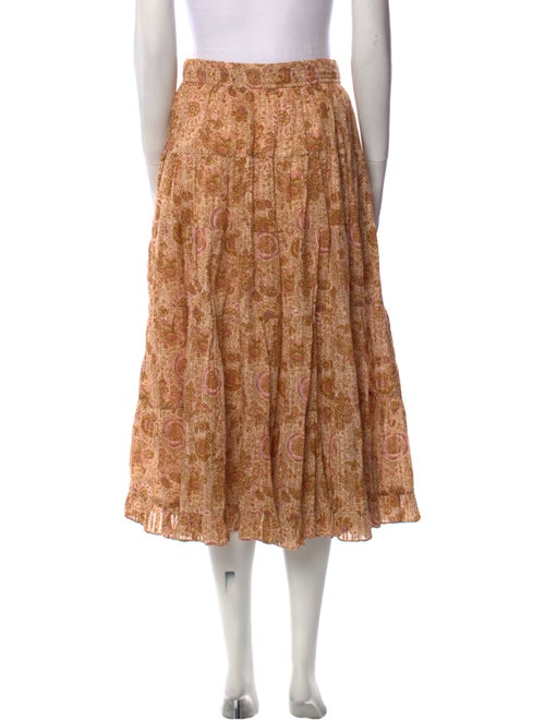 Ulla Johnson Paisley Print Midi Length Skirt