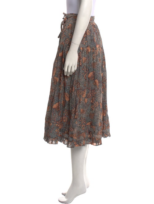 Ulla Johnson Floral Print Midi Length Skirt