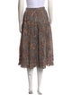 Ulla Johnson Floral Print Midi Length Skirt