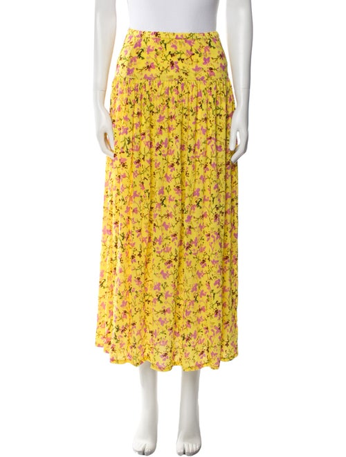 Ulla Johnson Floral Print Midi Length Skirt