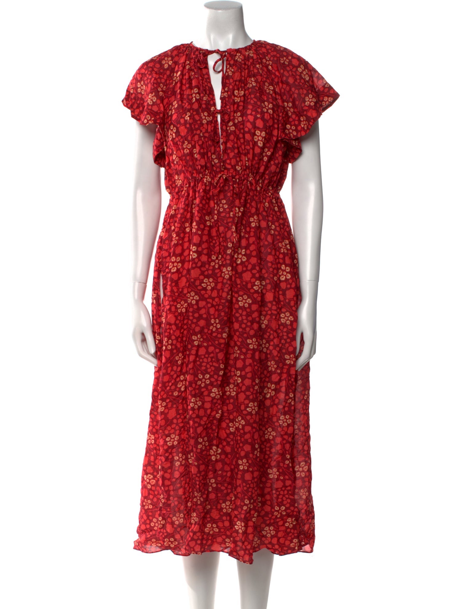 Ulla Johnson Floral Print Midi Length Dress