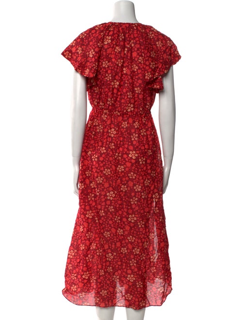 Ulla Johnson Floral Print Midi Length Dress