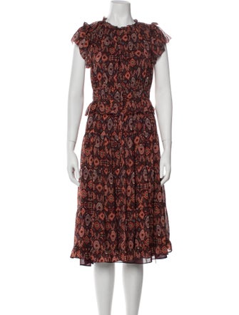 Ulla Johnson Silk Midi Length Dress