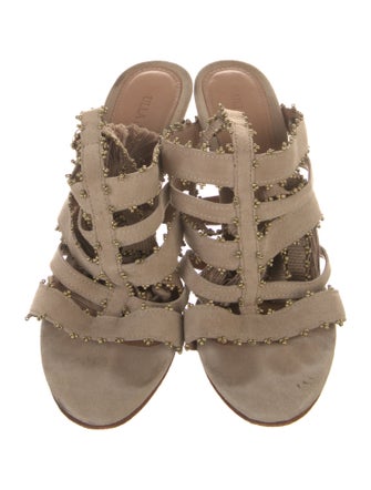 Ulla Johnson Suede Tassel Accents Gladiator Sandals