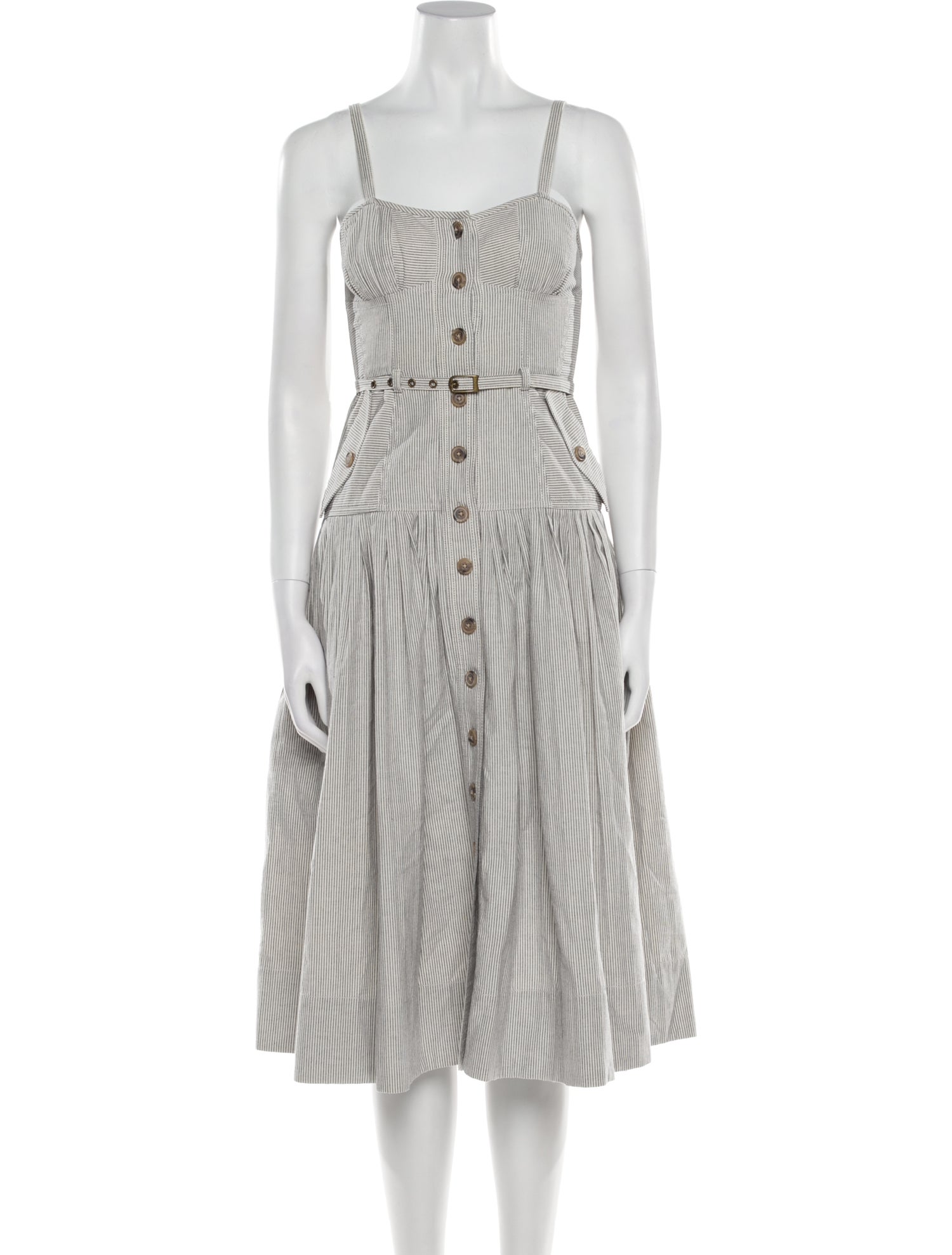 Ulla Johnson Striped Midi Length Dress