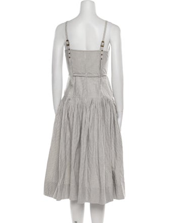 Ulla Johnson Striped Midi Length Dress