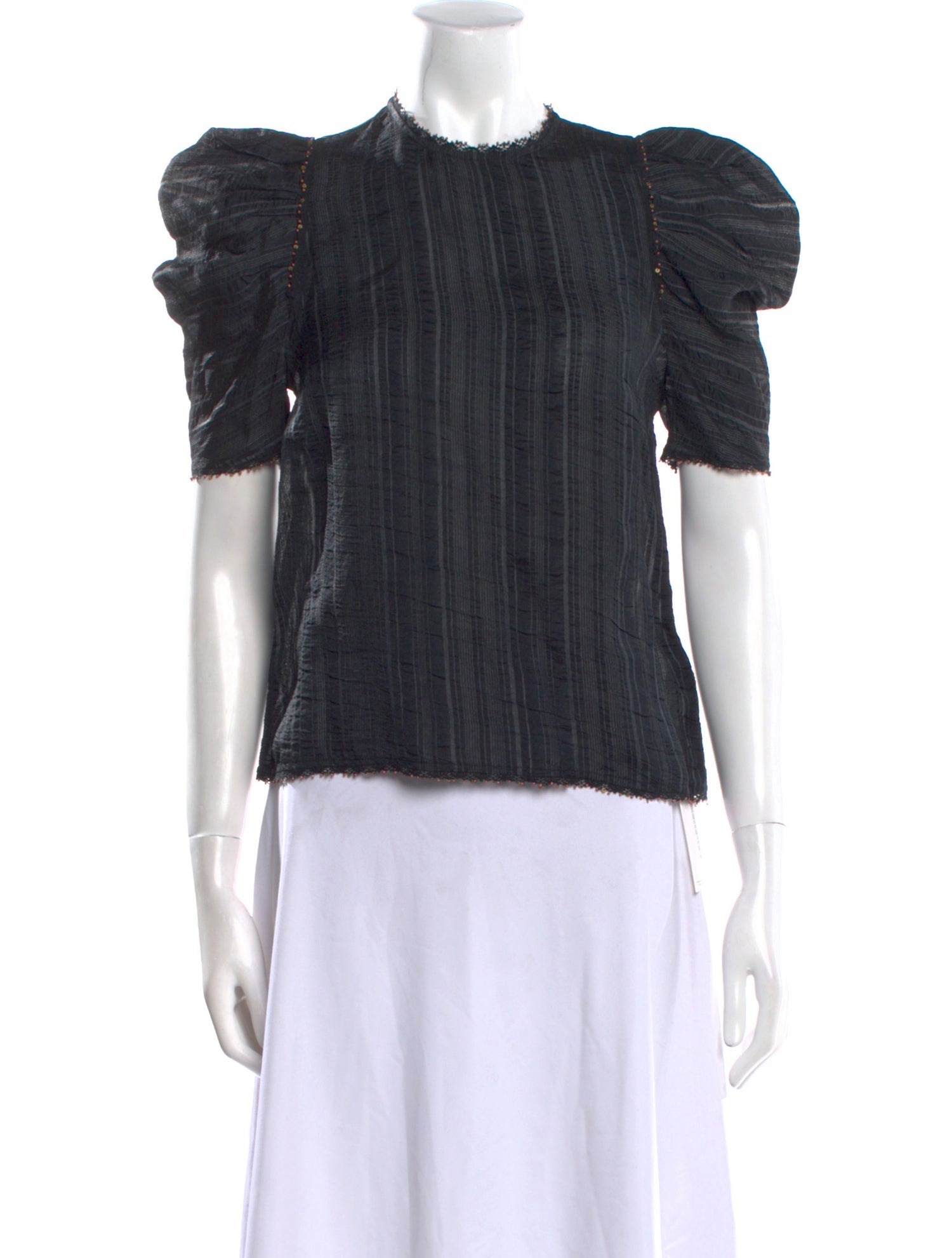 Ulla Johnson Crew Neck Short Sleeve Blouse