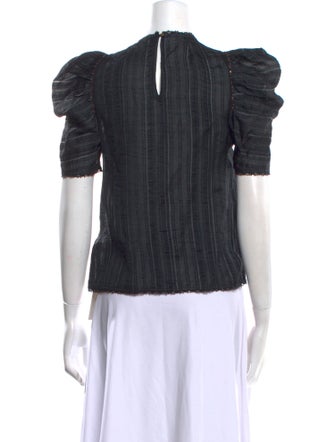 Ulla Johnson Crew Neck Short Sleeve Blouse