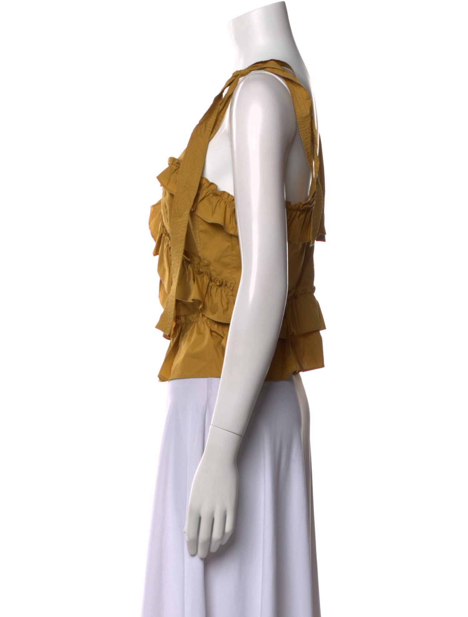 Ulla Johnson Square Neckline Sleeveless Crop Top