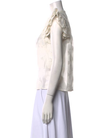 Ulla Johnson Lace Pattern Crew Neck Blouse