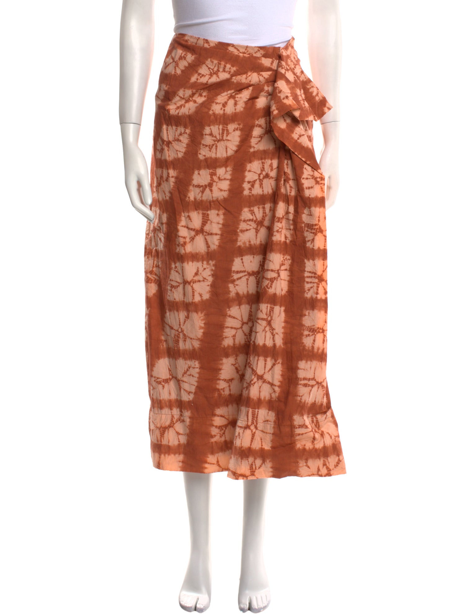 Ulla Johnson Tie-Dye Print Midi Length Skirt