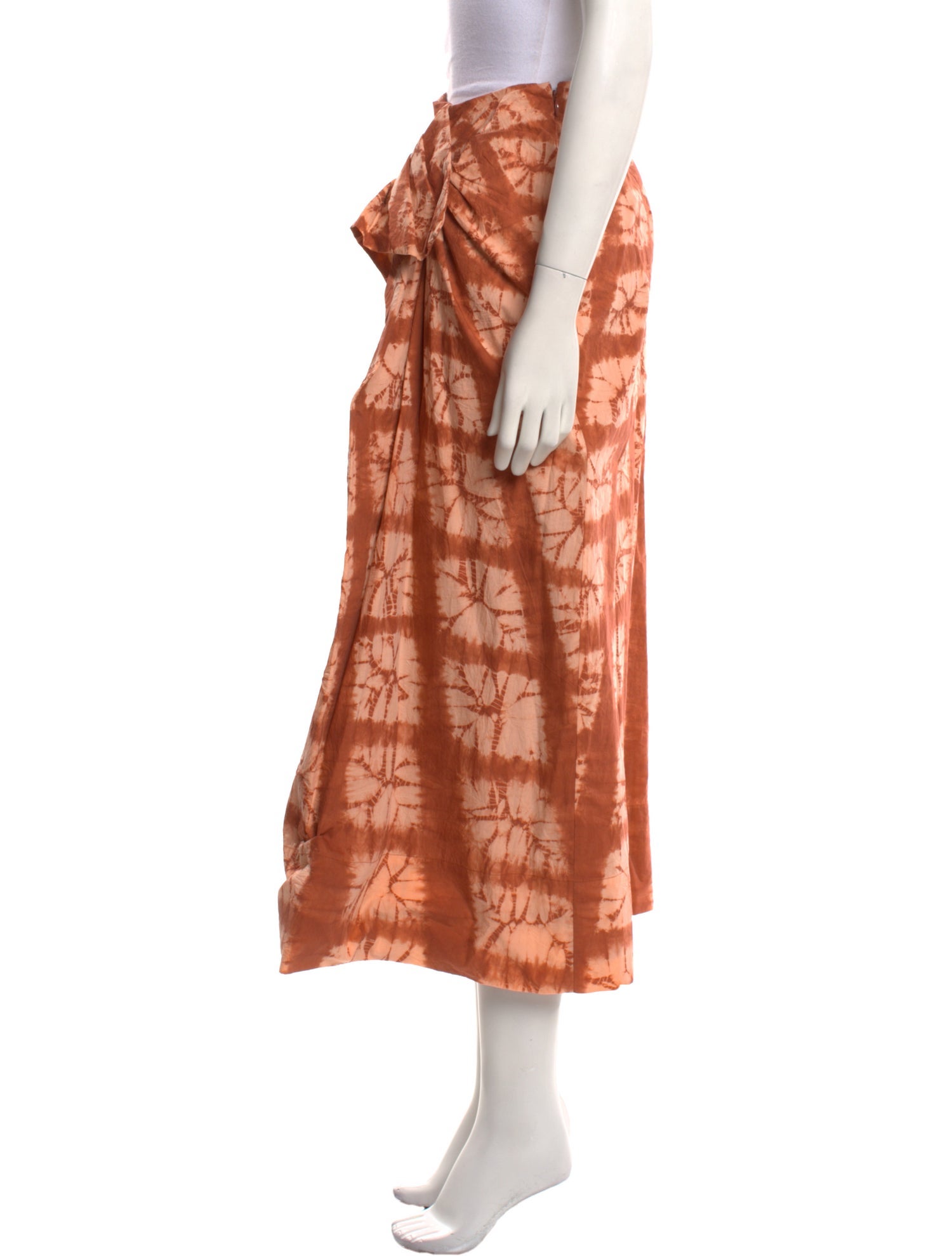 Ulla Johnson Tie-Dye Print Midi Length Skirt