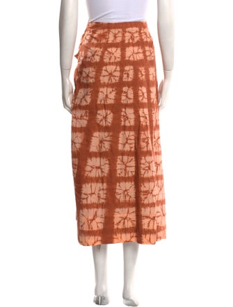 Ulla Johnson Tie-Dye Print Midi Length Skirt