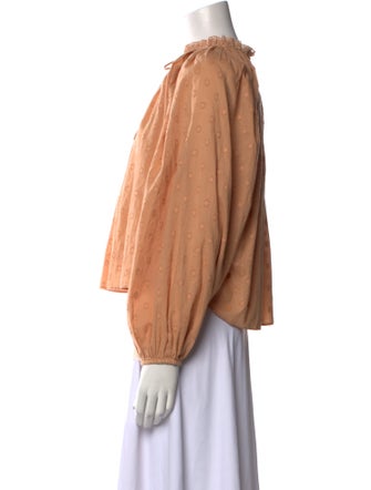 Ulla Johnson Mock Neck Long Sleeve Blouse