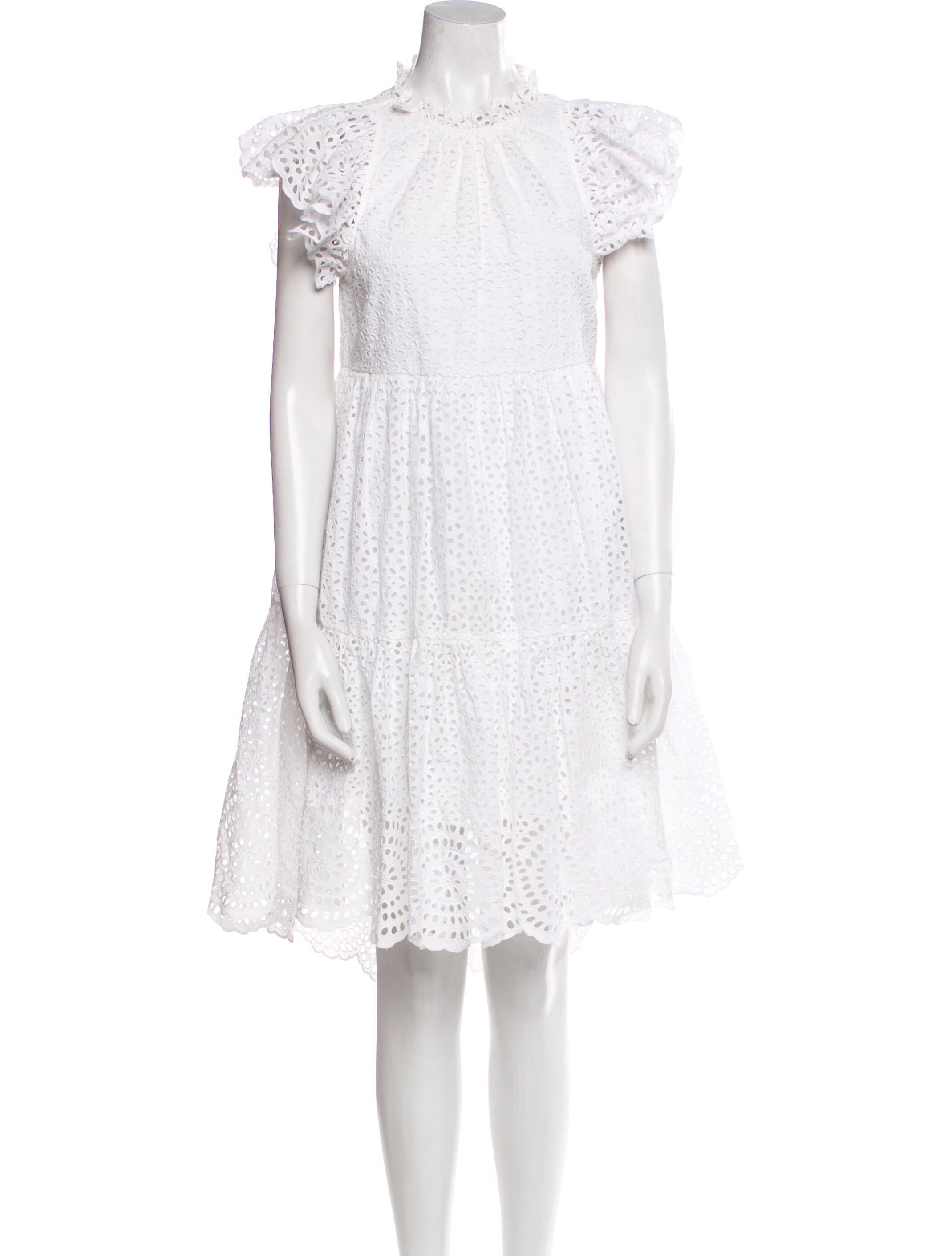 Ulla Johnson Mock Neck Midi Length Dress