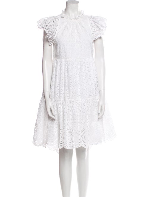 Ulla Johnson Mock Neck Midi Length Dress