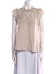 Ulla Johnson Linen Mock Neck Blouse