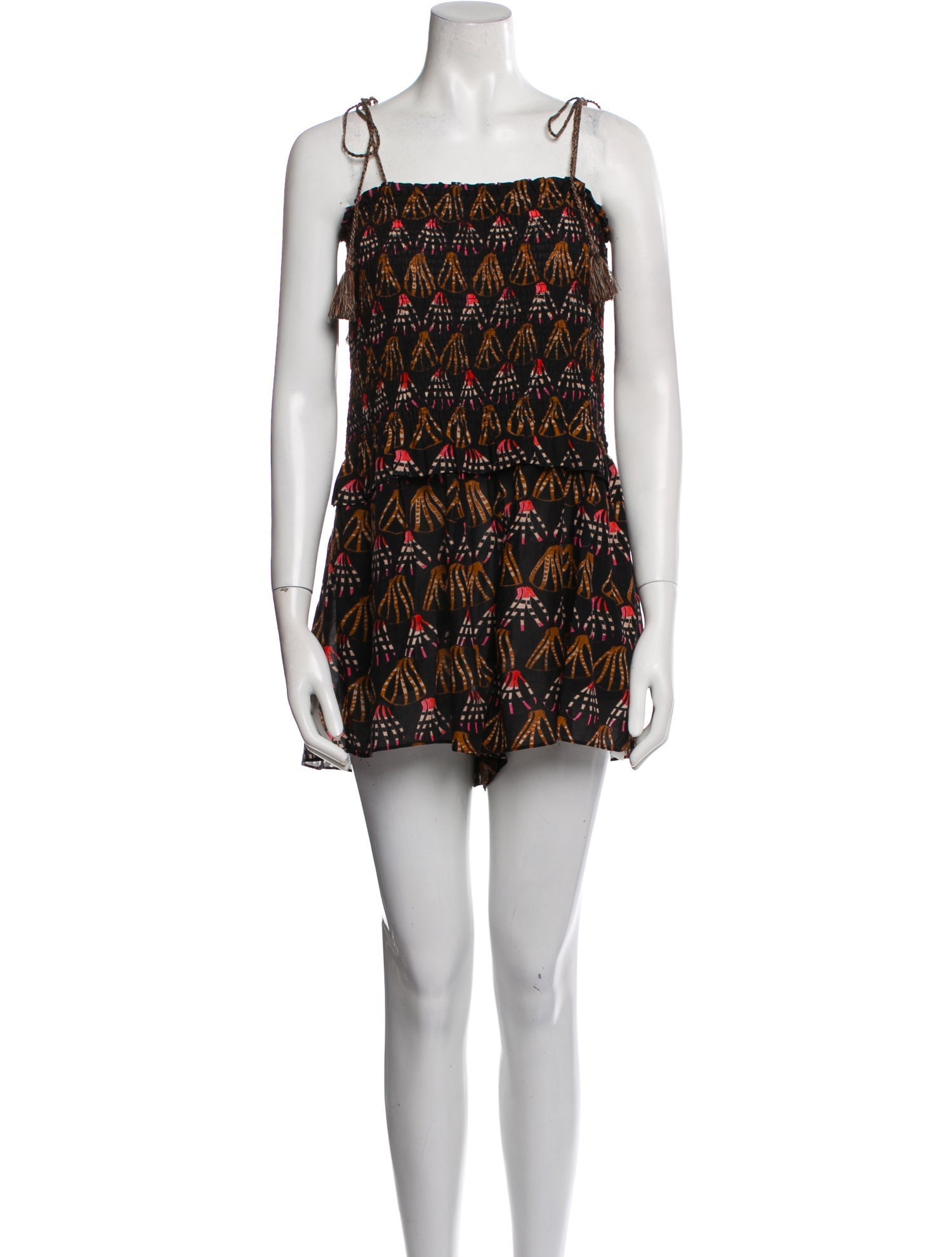 Ulla Johnson Printed Square Neckline Romper