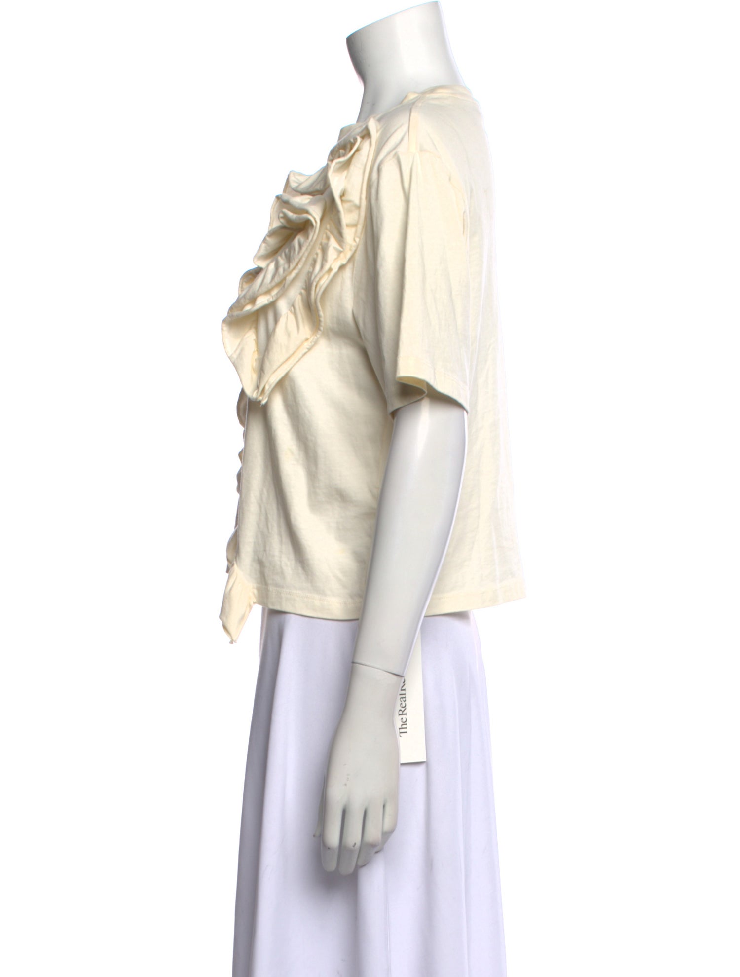 Ulla Johnson Crew Neck Short Sleeve Crop Top