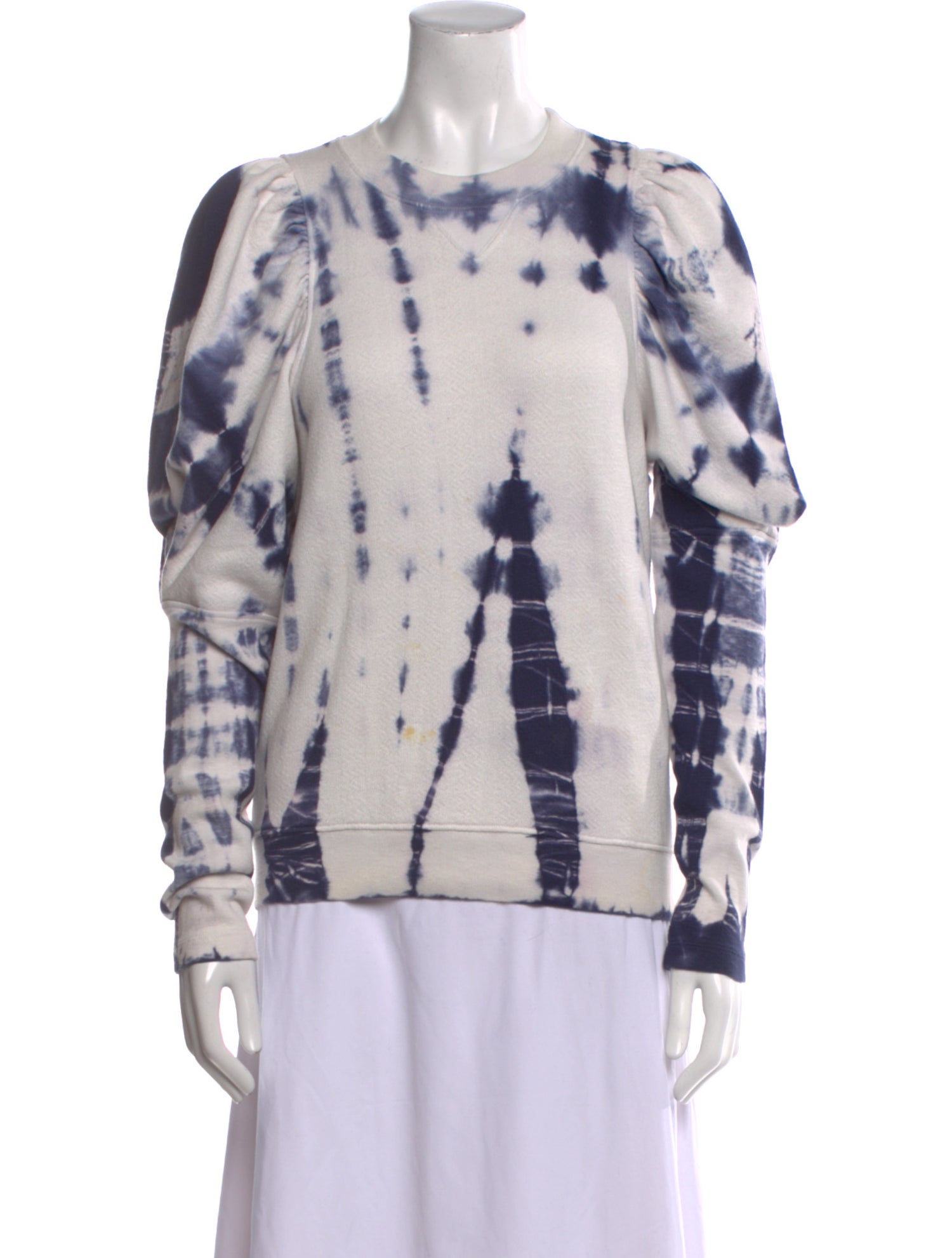 Ulla Johnson Tie-Dye Print Bateau Neckline Sweatshirt