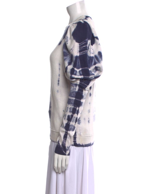Ulla Johnson Tie-Dye Print Bateau Neckline Sweatshirt