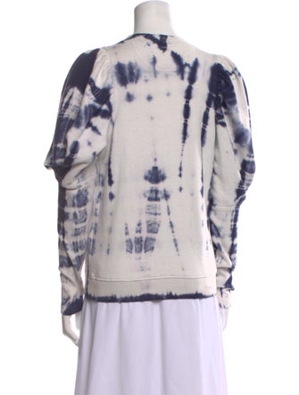 Ulla Johnson Tie-Dye Print Bateau Neckline Sweatshirt