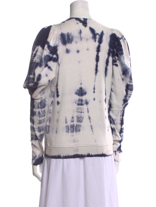 Ulla Johnson Tie-Dye Print Bateau Neckline Sweatshirt
