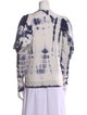 Ulla Johnson Tie-Dye Print Bateau Neckline Sweatshirt