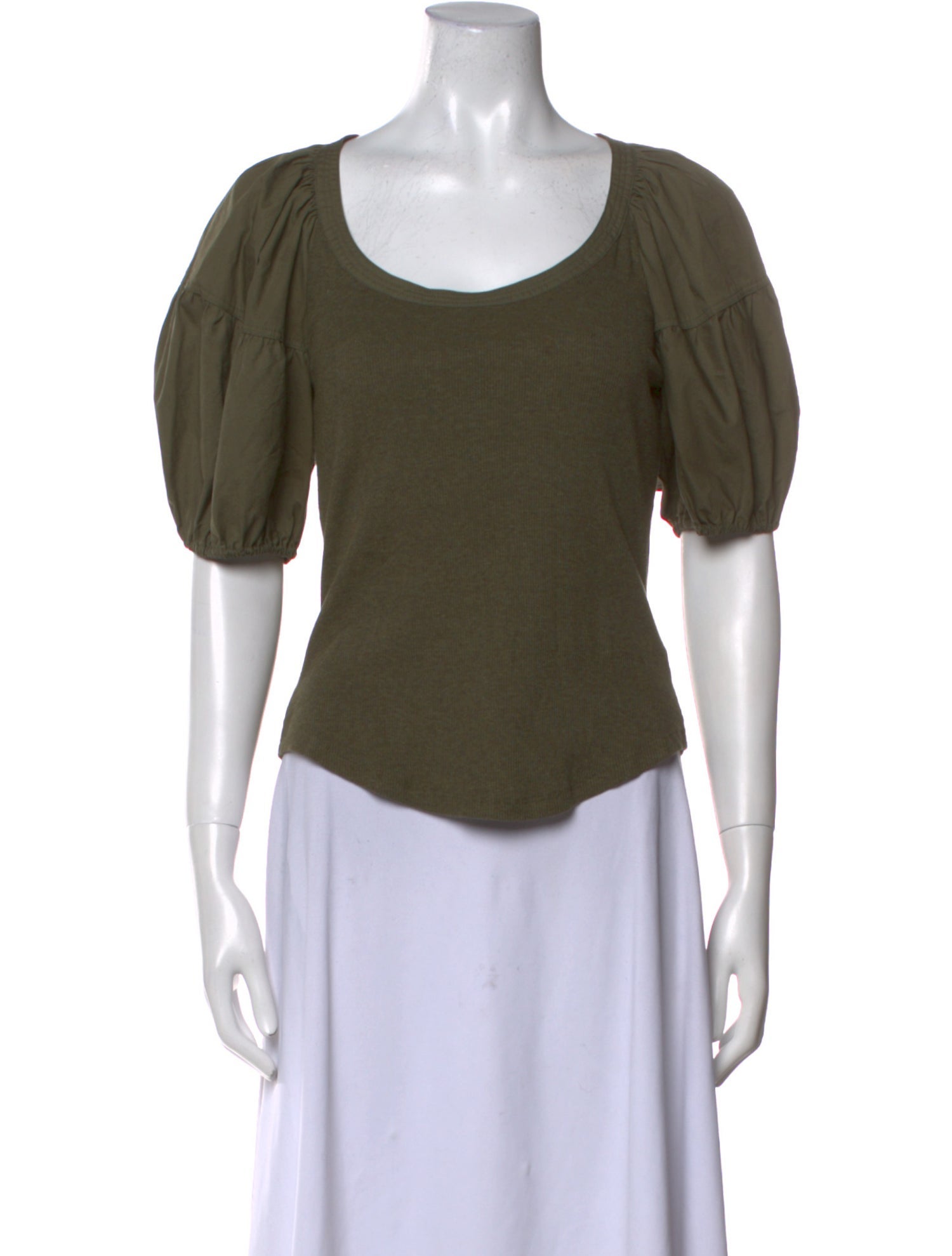 Ulla Johnson Scoop Neck Short Sleeve T-Shirt