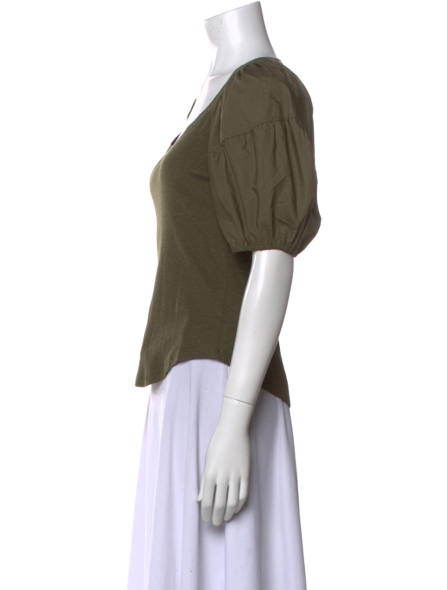 Ulla Johnson Scoop Neck Short Sleeve T-Shirt