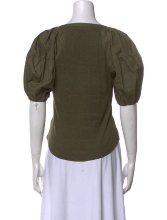 Ulla Johnson Scoop Neck Short Sleeve T-Shirt