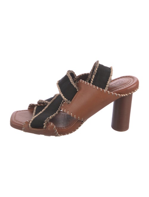 Ulla Johnson Leather Colorblock Pattern Slides