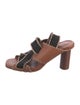 Ulla Johnson Leather Colorblock Pattern Slides