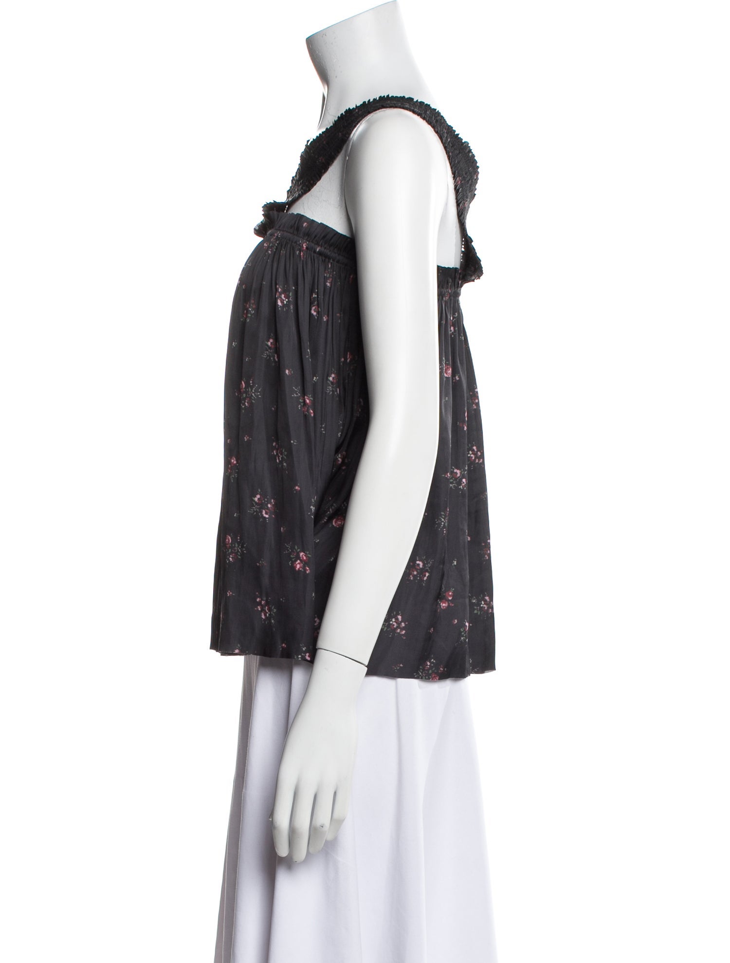 Ulla Johnson Floral Print Square Neckline Blouse