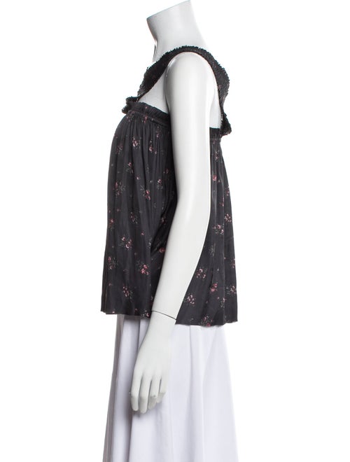 Ulla Johnson Floral Print Square Neckline Blouse