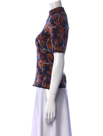 Ulla Johnson Floral Print Mock Neck Sweater