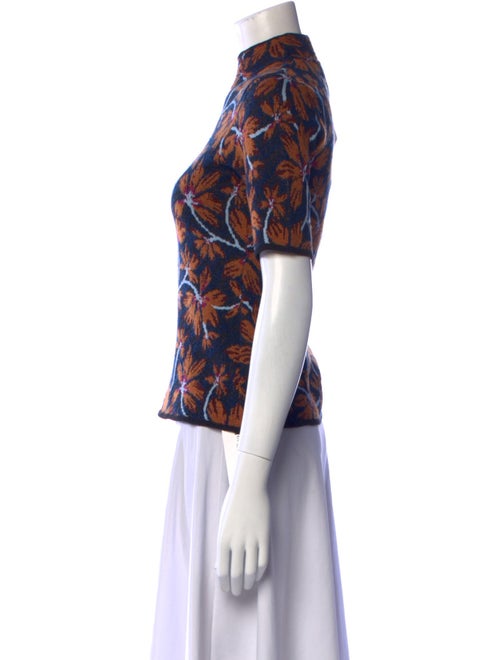 Ulla Johnson Floral Print Mock Neck Sweater