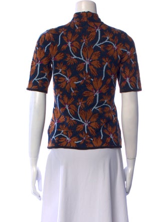 Ulla Johnson Floral Print Mock Neck Sweater