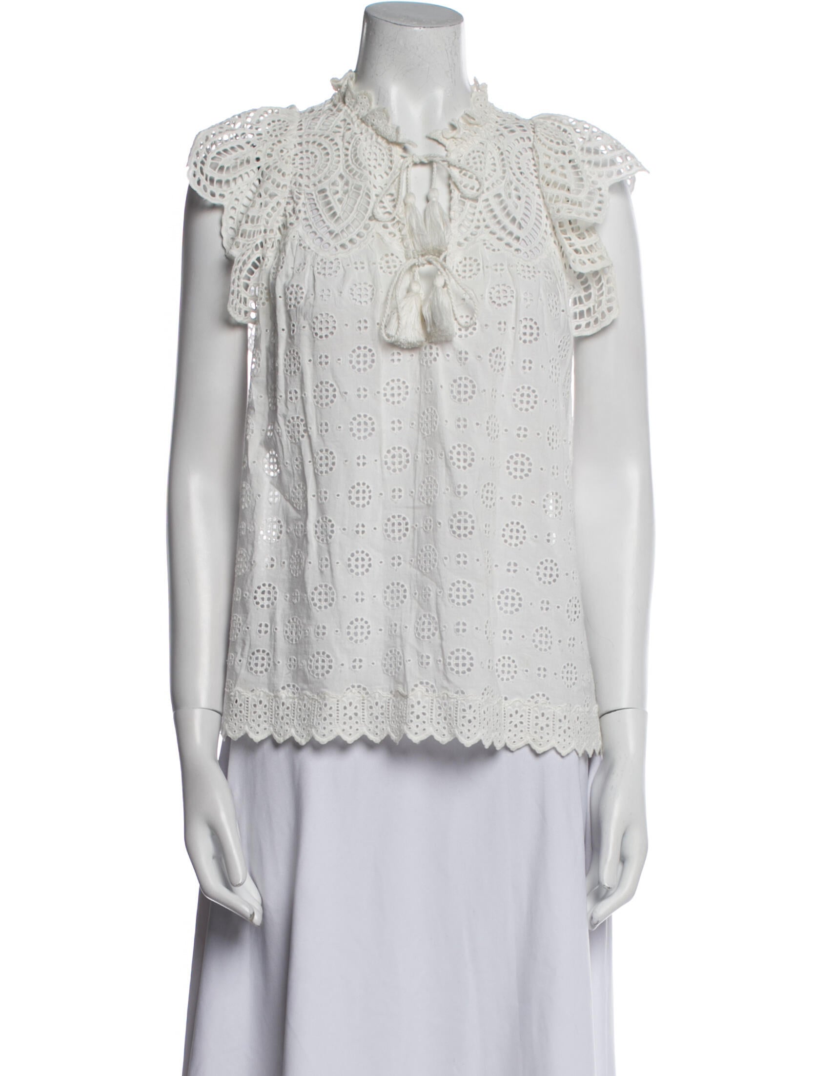 Ulla Johnson Calliope Lace Pattern Blouse