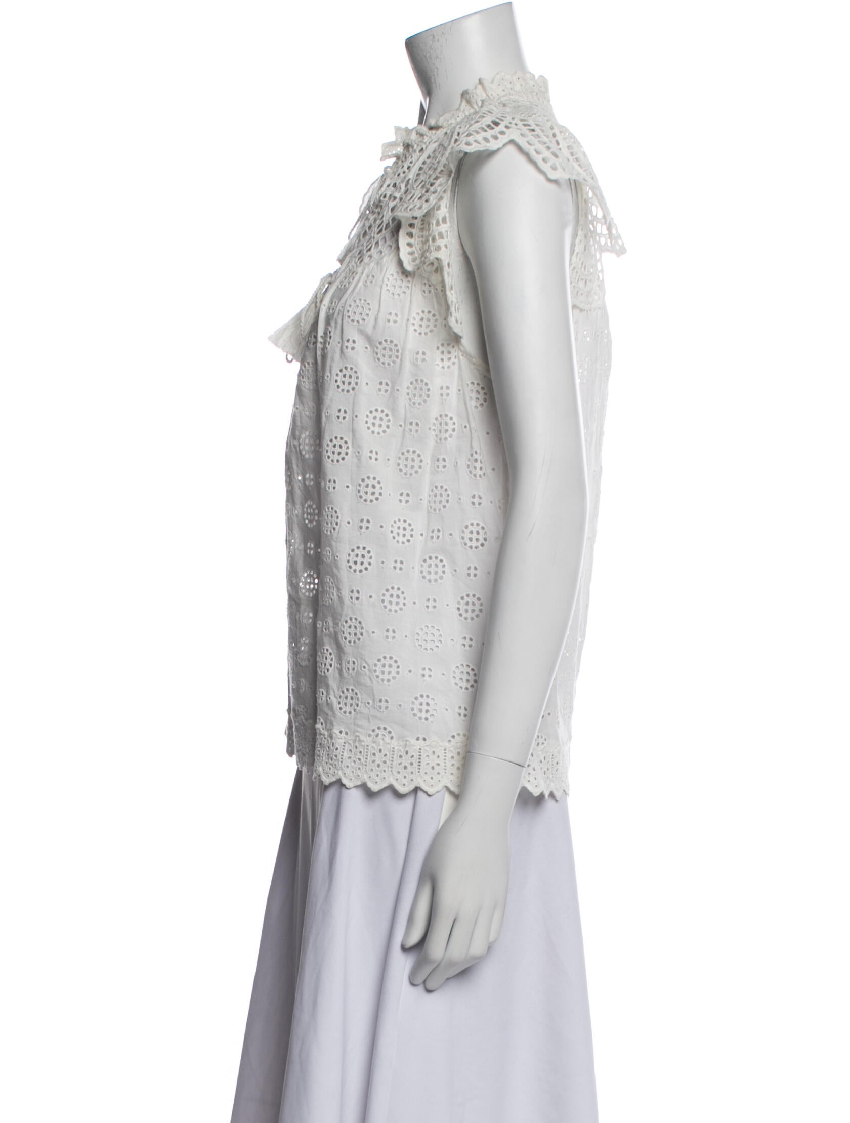 Ulla Johnson Calliope Lace Pattern Blouse