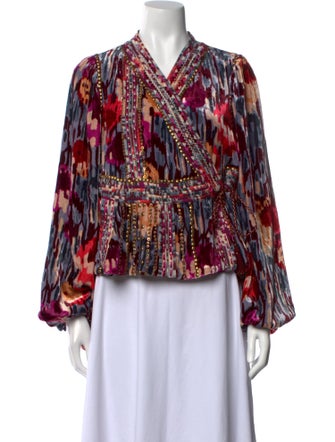 Ulla Johnson Printed V-Neck Sweater